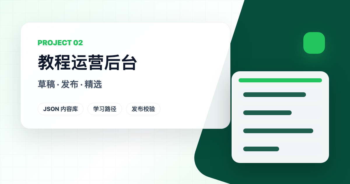 内容站教程 CMS 项目拆解封面
